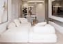 do modern 3d livingroom interior design, dining, kitchen design, 3d rendering